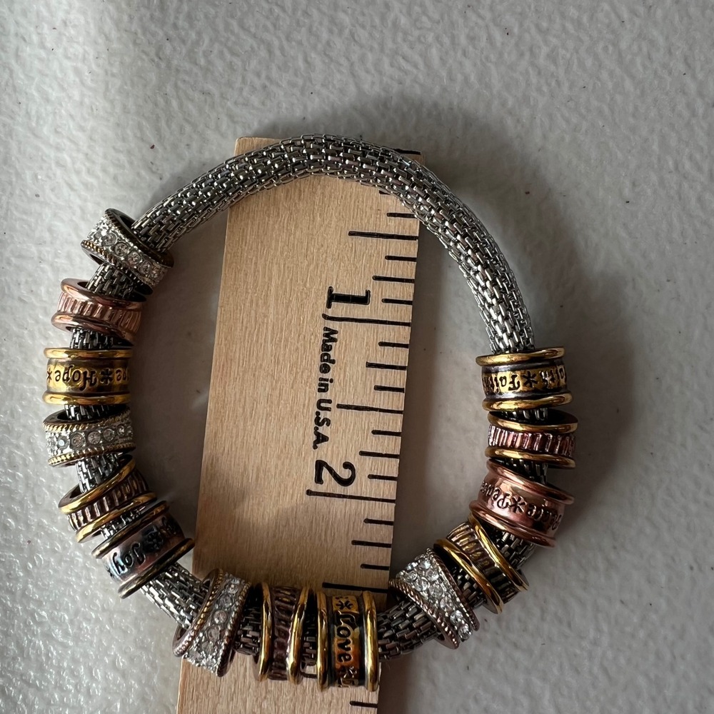 Bradford Exchange Nature's Healing Touch Woven Copper Charm Bead Bracelet - Picture 7 of 9